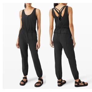 Lululemon Shift in Time Jumpsuit Size 8 Black Romper